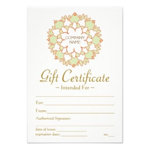 Yoga Gift Certificate Template Free Best Idea