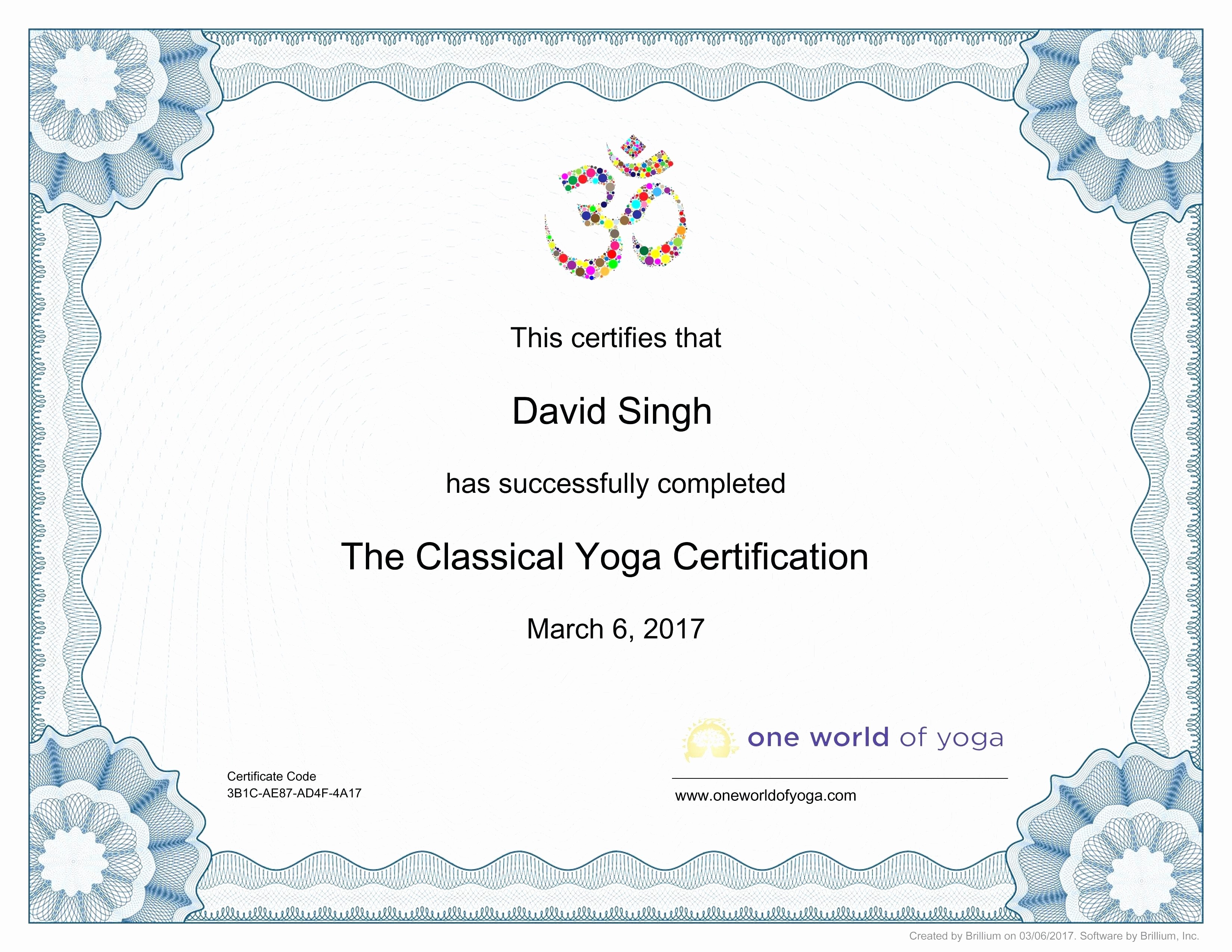 Yoga Gift Certificate Template Free Best Of Work