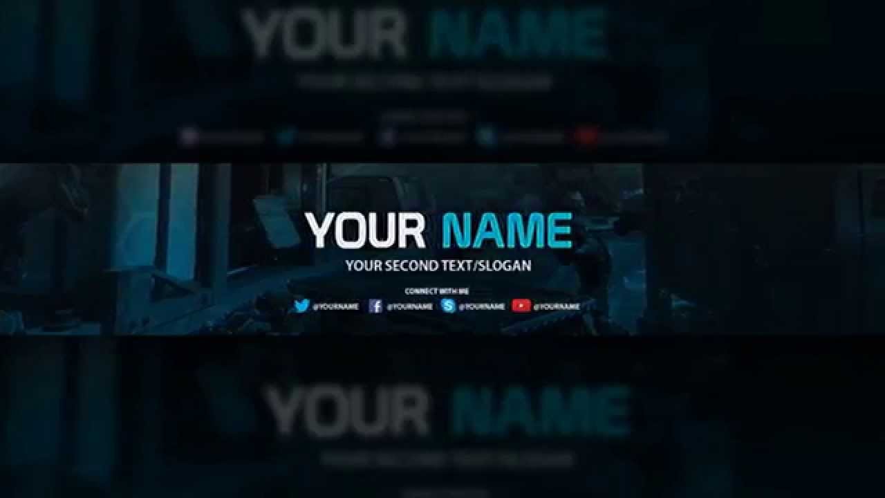 YouTube Banner Template Free Download PSD Youtube