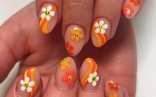 Nails Spring   Hippie Nails Flower Nails Cute Acrylic Nails