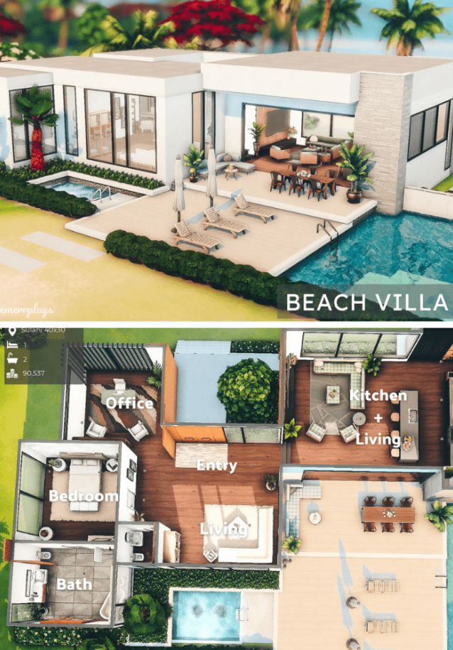 Sims 4 Beach Villa