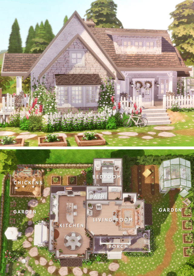 Sims 4 Cottage house ideas