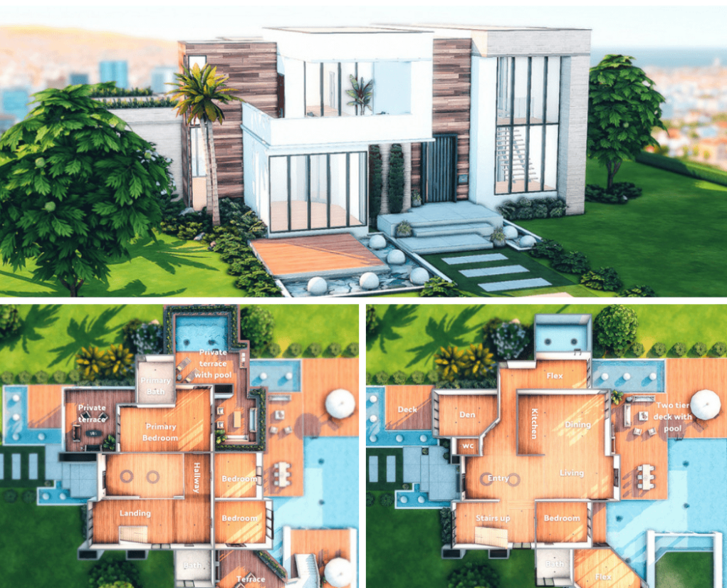 The Sims 4 Modern Mansion Layout