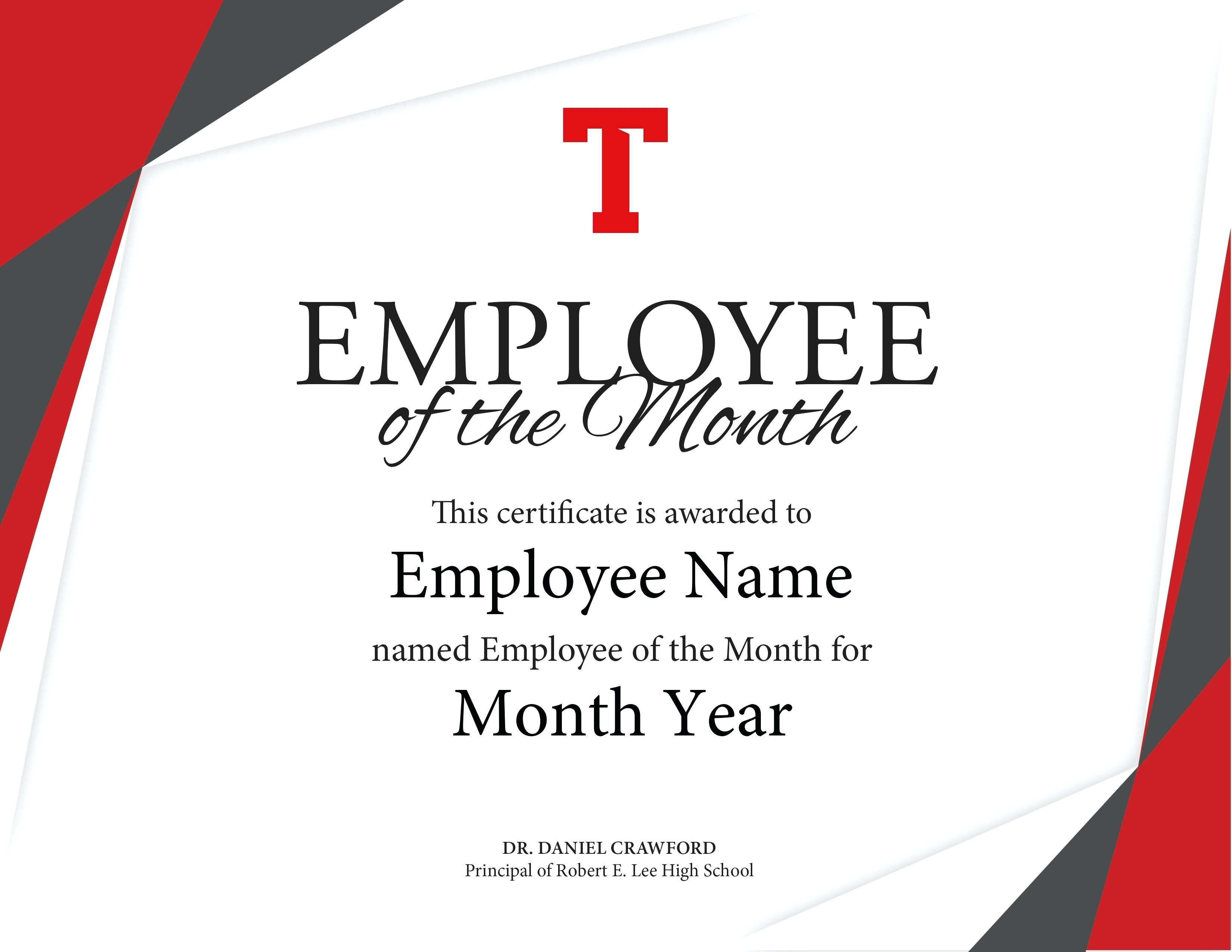 10 Employee Of The Year Certificate Templates This Is Charlietrotter Free Template