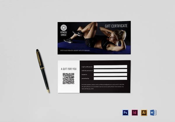 10 Fitness Gift Certificate Templates DOC PDF Free Premium Template