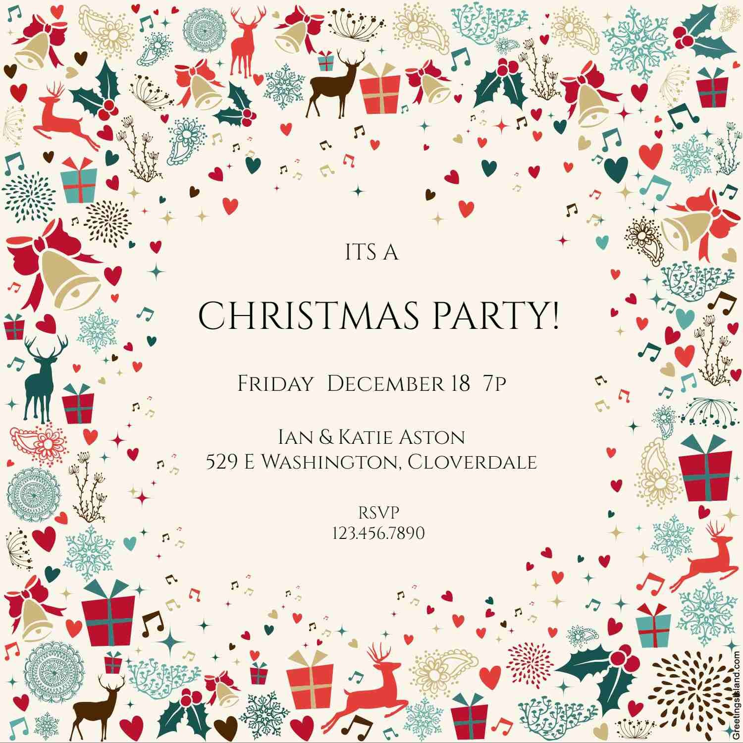 10 Free Christmas Party Invitations That You Can Print Printable