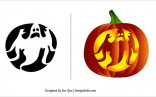 10 Free Halloween Scary Pumpkin Carving Patterns Stencils Ghost Stencil