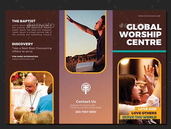 10 Popular Church Brochure Templates Design Free PSD JPEG EPS Downloads