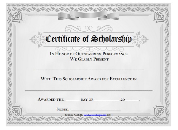 10 Scholarship Award Certificate Examples PDF PSD AI Formats For Certificates