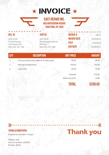 100 Free Invoice Templates Print Email PDF To Download Phone Bill Template