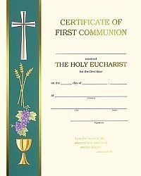 11 Best First Communion Certificates Images On Pinterest Confirmation Catholic Template