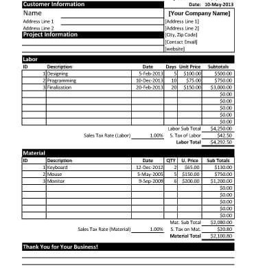 Free Estimate Template Word Document - carlynstudio.us