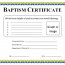 12 Baptism Certificate Templates Free Word PDF Certificates Pdf