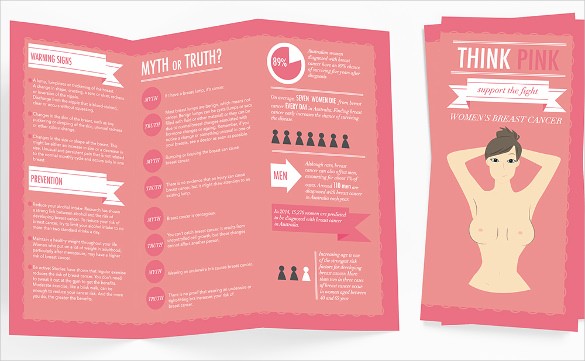 12 Breast Cancer Brochure Templates Free PSD AI Illustrator Examples