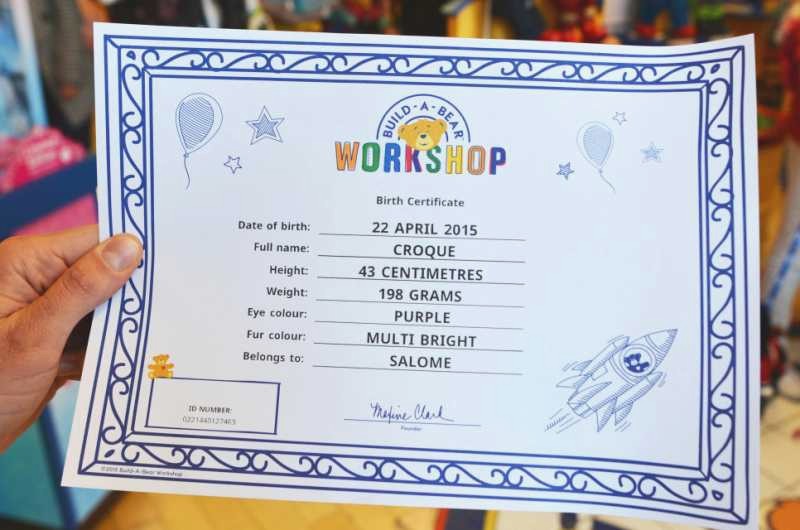 View 34  Build A Bear Birth Certificate 2018