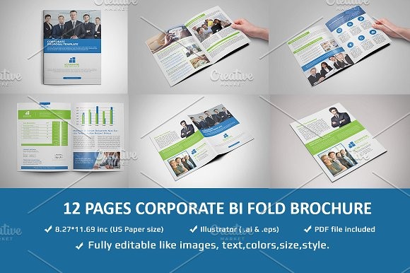 12 Pages Corporate Brochure Template Templates Creative Page