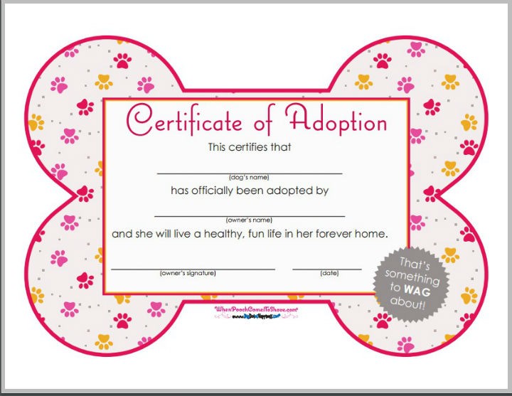 12 Pet Birth Certificate Designs Templates PDF PSD AI Free Dog Template
