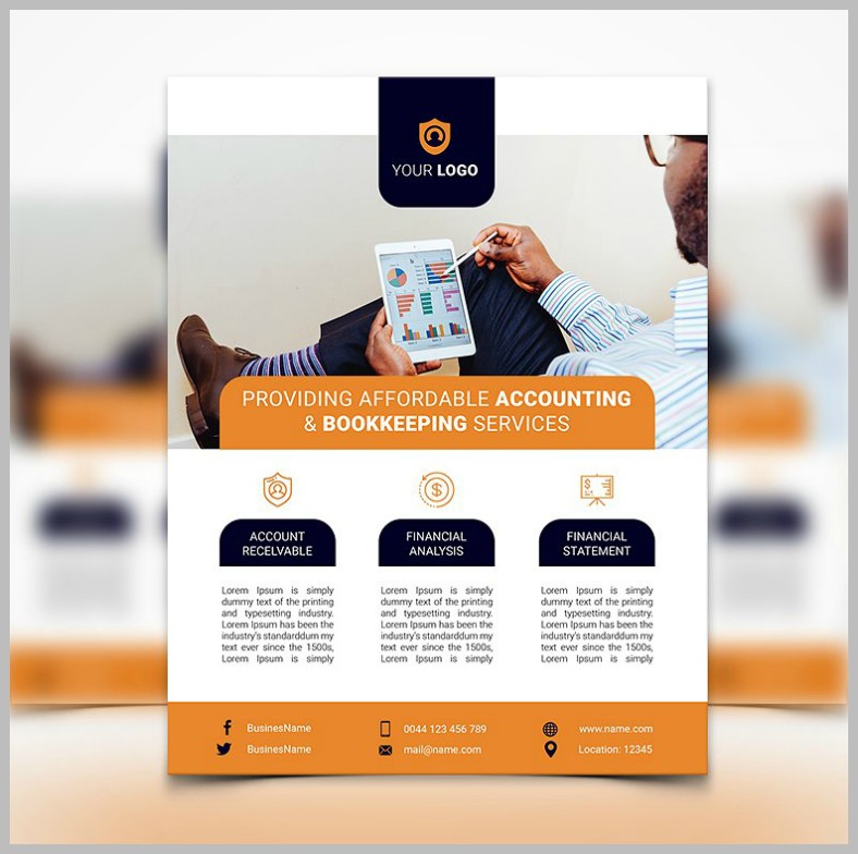 13 Accounting And Bookkeeping Service Flyer Designs Templates
