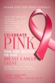 140 Customizable Design Templates For Breast Cancer PosterMyWall Brochure Examples