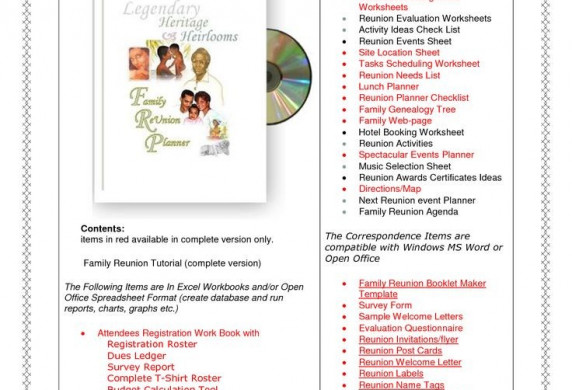 148 Best Family Reunion Information Images On Pinterest Awards Printables