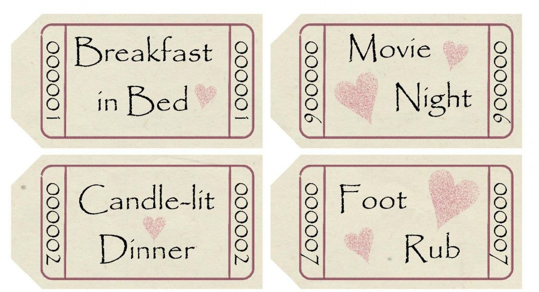 15 Sets Of Free Printable Love Coupons And Templates Date Night Certificate
