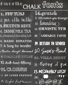 157 Best Chalk Fonts Images On Pinterest Hand Lettering Chalkboard Font Ideas