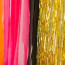 16pc Set Halloween Party Backdrop Crepe Paper Streamers Metalic Gold Foil