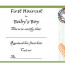 20 Free Baby S First Haircut Certificate Templates Attractive My Template