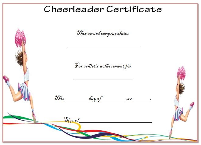 20 Free Printable Cheerleading Certificate Templates For Coaches