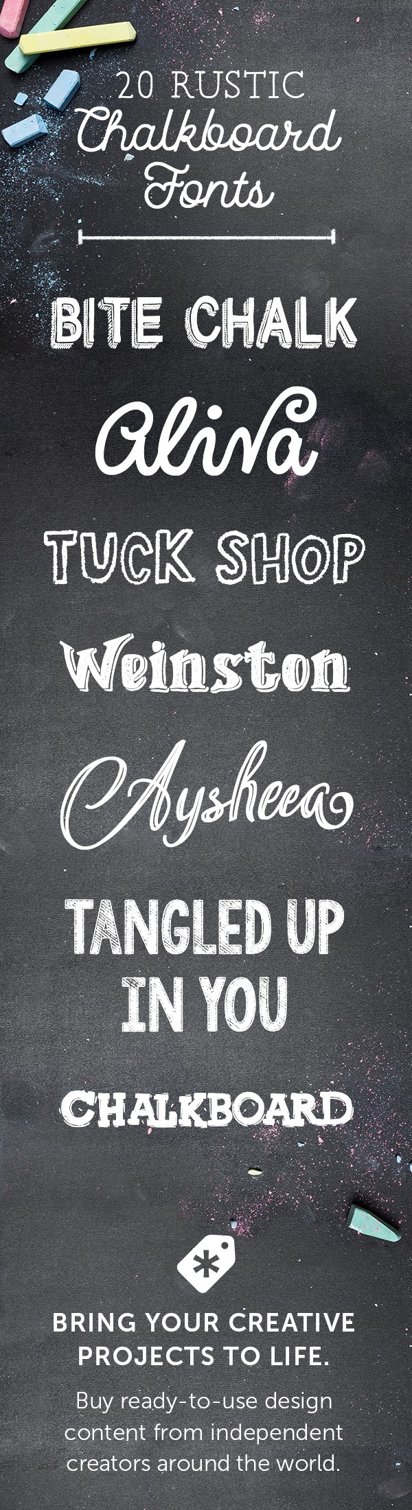 20 Rustic Chalkboard Fonts To Add Your Collection Creative Sign