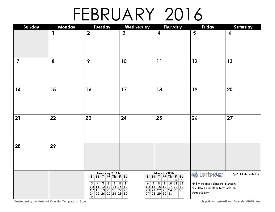 2016 Calendar Templates And Images Free Microsoft