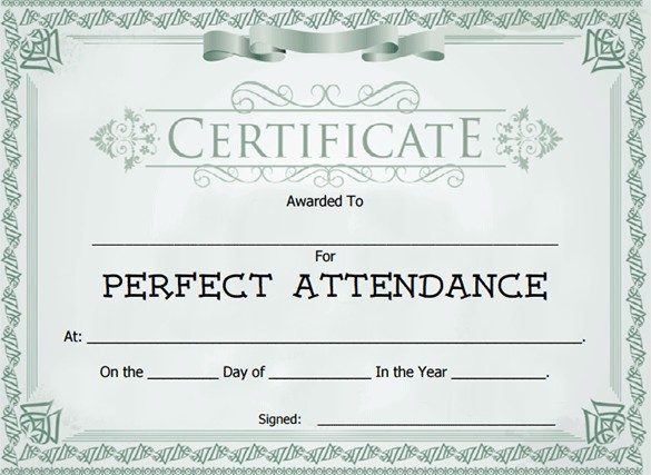 21 Attendance Certificate Templates DOC PDF PSD Free Perfect Printable