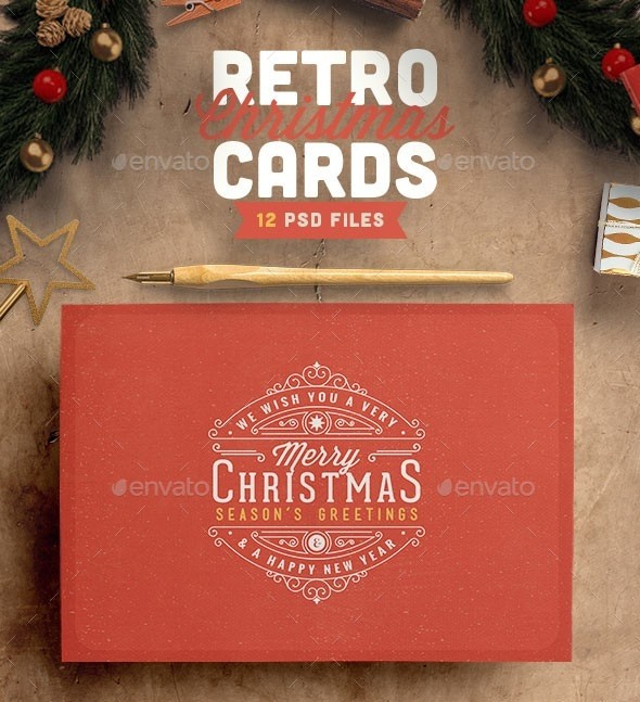 25 Cool Psd Christmas Card Templates Web Graphic Design