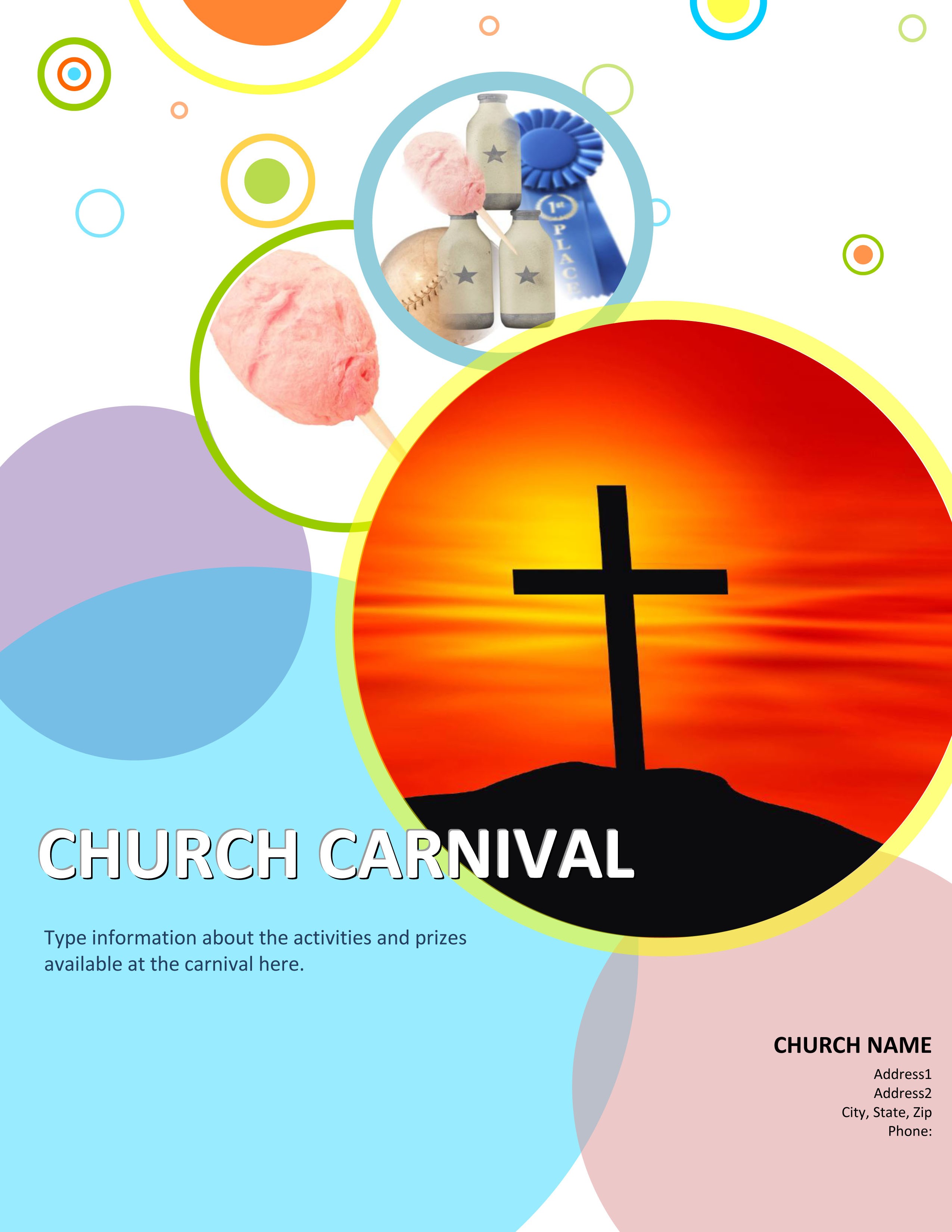 3 Church Carnival Flyer Templates Using Microsoft Office Free Printable Flyers