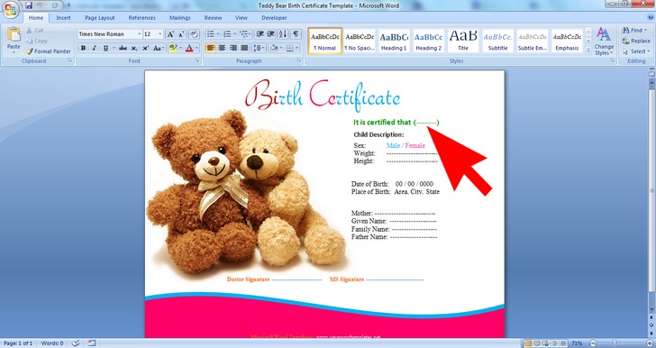 3 Ways To Make A Teddy Bear Birth Certificate WikiHow Build Maker