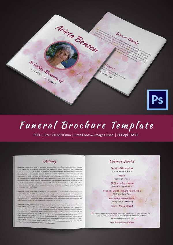 30 Funeral Program Brochure Templates Free Word PSD PDF Excel Online Maker