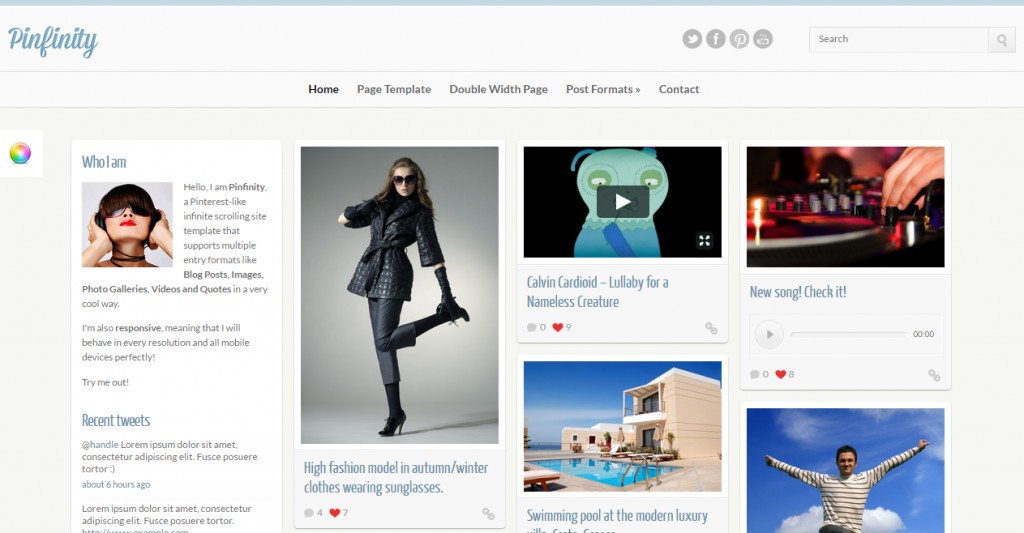 35 Pinterest Style HTML Templates Weelii Template Html