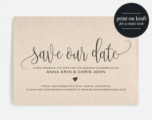 38 Peaceful Free Printable Save The Date Templates Ripp