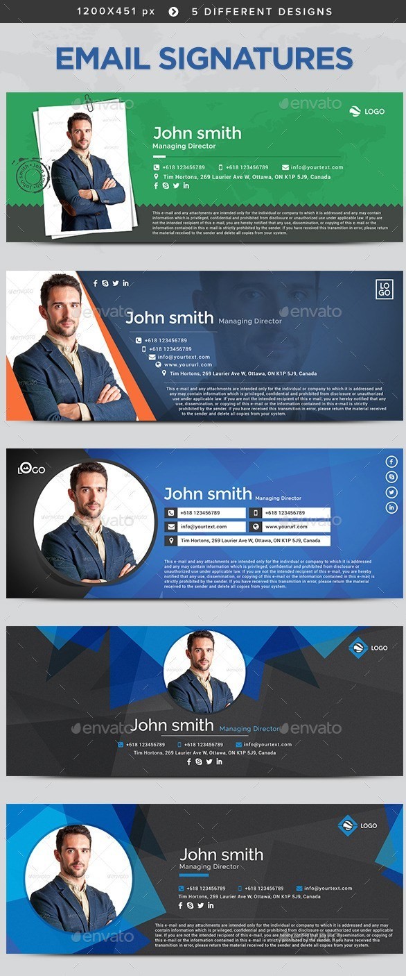 40 Best Email Signature Templates PSD HTML Download Layerbag Html Template