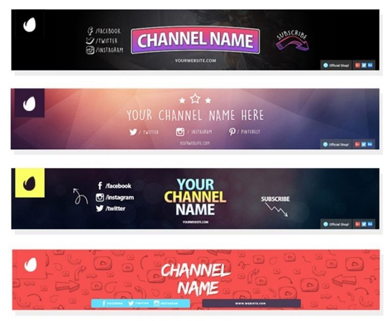 41 Creative Youtube Banner Templates Intended For Good Ideas