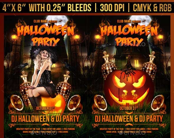 45 Best Halloween PSD Party Flyer Templates 2016 Free Psd