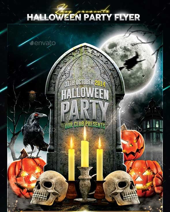 45 Best Halloween PSD Party Flyer Templates 2016 Template