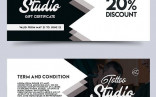 45 Premium Free PSD Professional Gift Certificates Templates For Tattoo Card Template