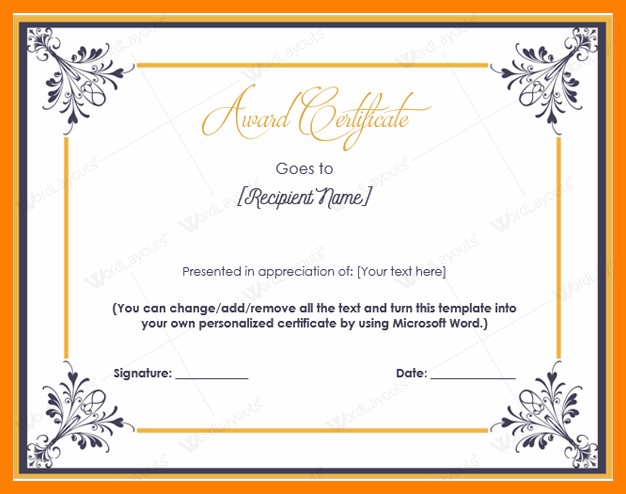 5 Award Certificate Template Publisher Acover Letters