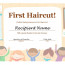 5 Free Printable First Haircut Certificate Templates Blue Layouts Template