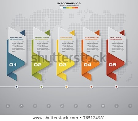 5 Steps Timeline Origami Infographic Element Stock Vector Royalty