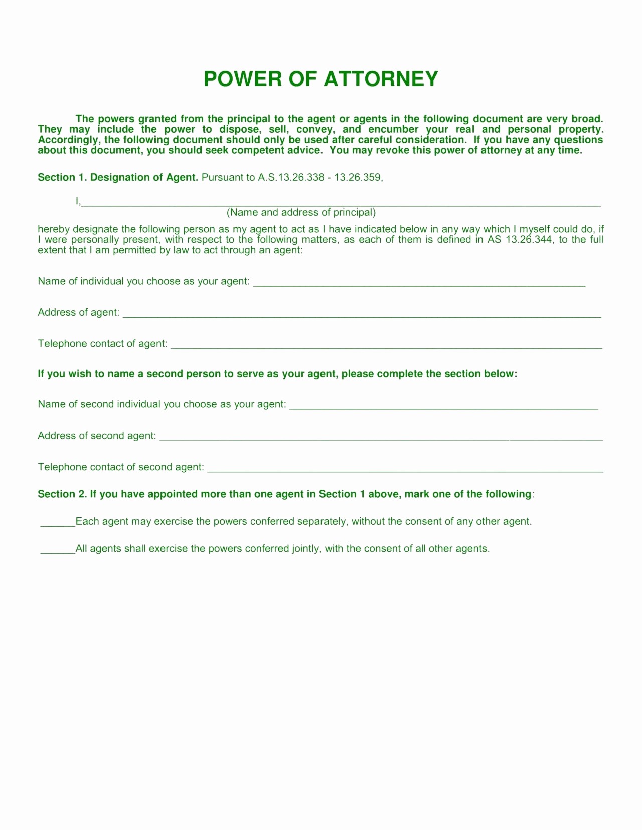 50 Lovely Power Of Attorney Form Free Printable DOCUMENTS IDEAS