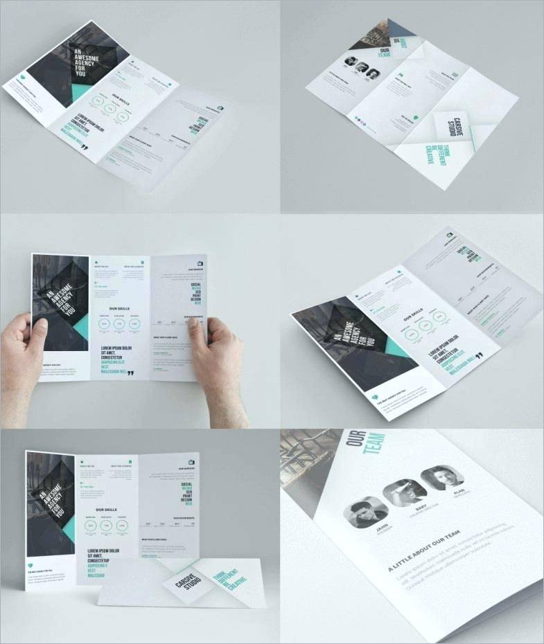 6 Page Brochure Template Microsoft Word Dl Leaflet Flyer Multi Free