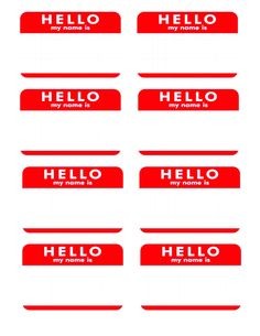 616 Best Hello My Name Is Images On Pinterest In 2018 Thinking Tags Printable