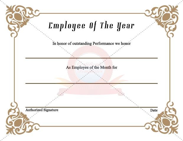 7 Best Employee Certificate Images On Pinterest Service Awards Of The Year Free Template
